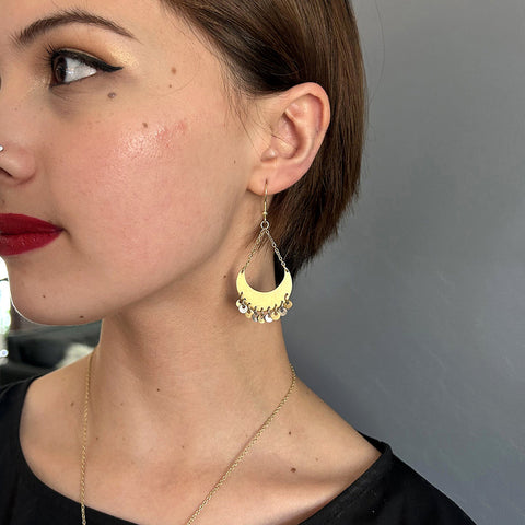 WorldFinds - Charmed Crescent Earrings