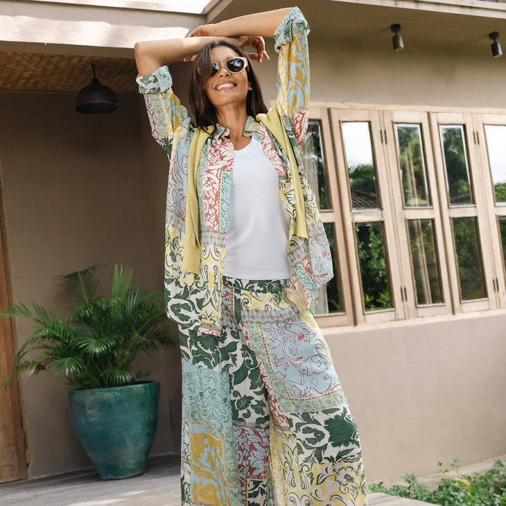 LD+Co - Oversized Print Shirt - Mosaic