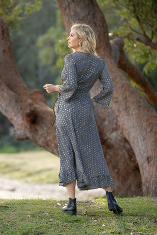 Cienna - Eline Long Sleeve Wrap Dress