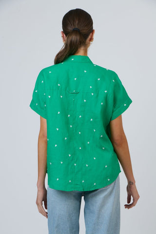 enveloppe - Linen Short Sleeve Shirt-Envie