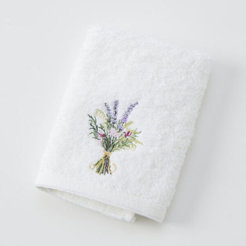 Pilbeam - Face Washer Set of 3 (2Plain)-Floral Garden
