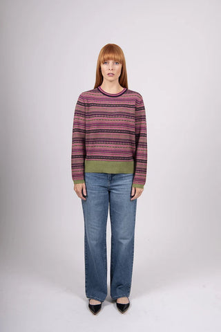 Bridge & Lord - Fairisle Pullover-Wasabi Combo