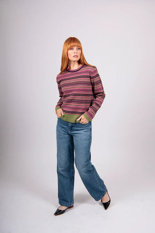 Bridge & Lord - Fairisle Pullover-Wasabi Combo