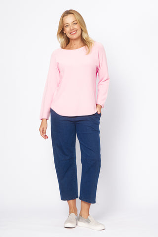 La Strada - Barrel Leg Denim Crop Jeans - Denim Blue