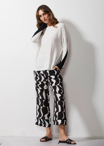 LD+Co - Feather Pattern Jumper White