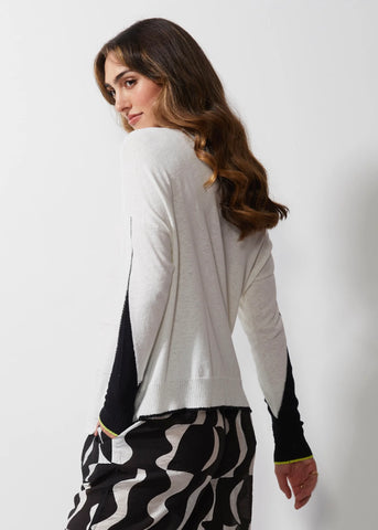LD+Co - Feather Pattern Jumper White