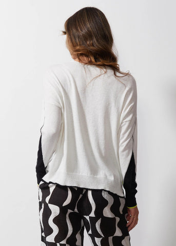 LD+Co - Feather Pattern Jumper White