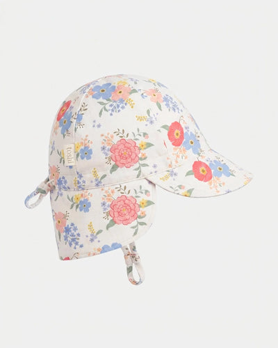 Toshi - Flap Cap - Arcadia Field Flowers - White