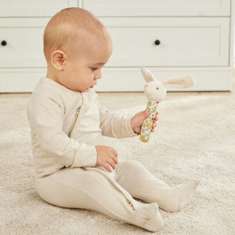 Pilbeam Living - Jiggle & Giggle - Floral Bunny Rattle