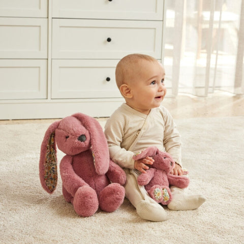 Pilbeam Living - Jiggle & Giggle Floral Raspberry Bunny (Medium)