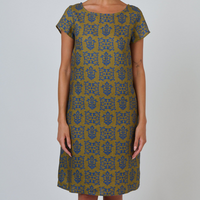 Naturals by O&J - Cap Sleeve Linen Dress - Motif