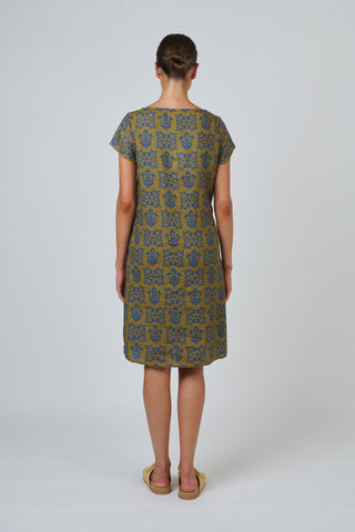 Naturals by O&J - Cap Sleeve Linen Dress - Motif