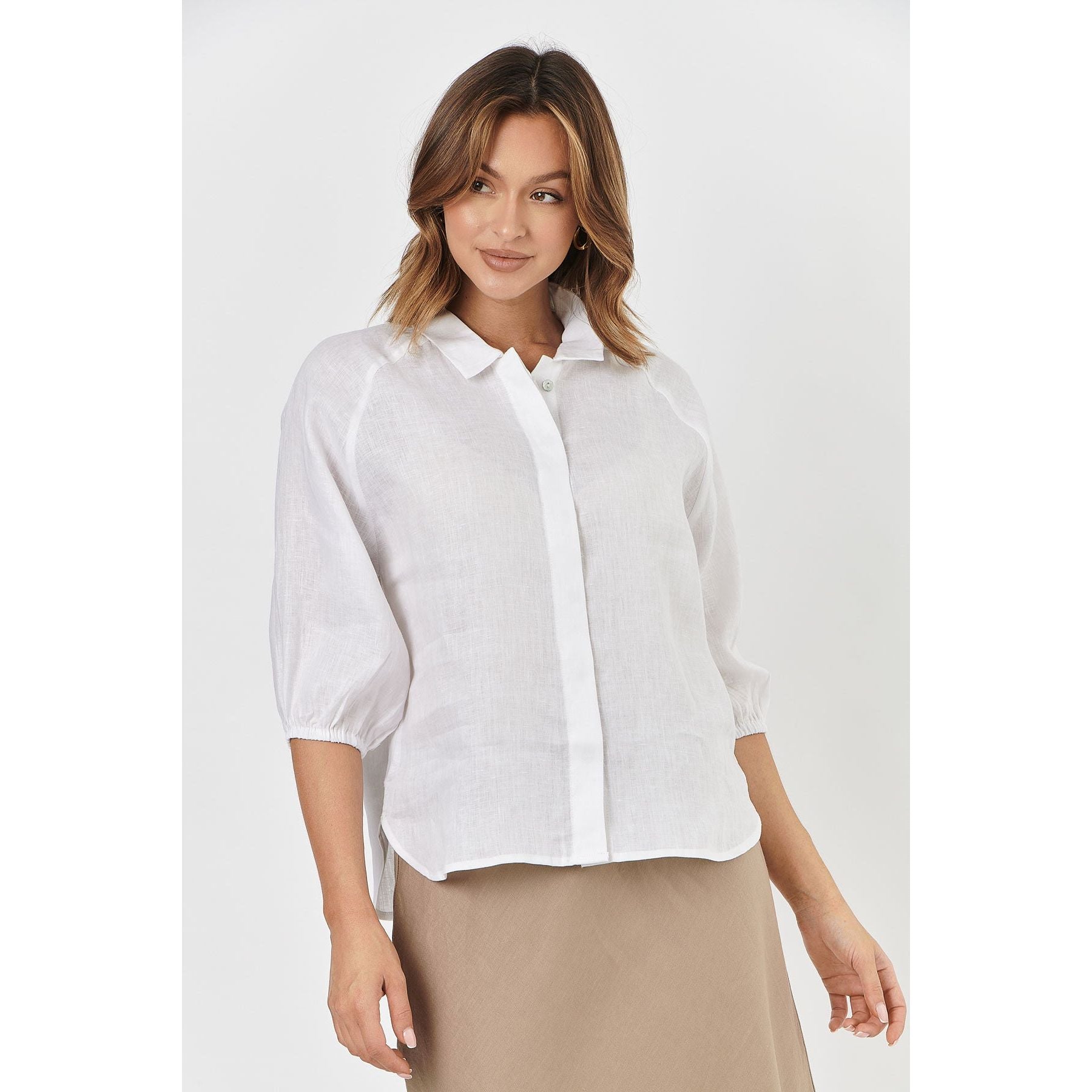 Naturals by O&J - Linen Top White