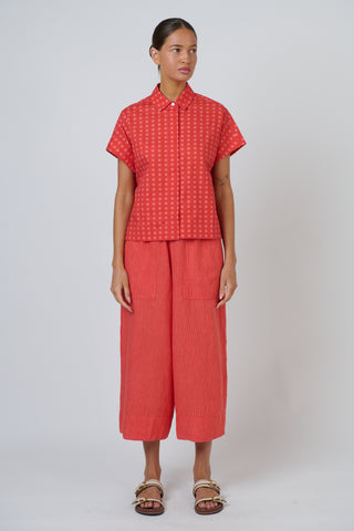 Naturals by O&J - Collared Boxy Top - Cannage