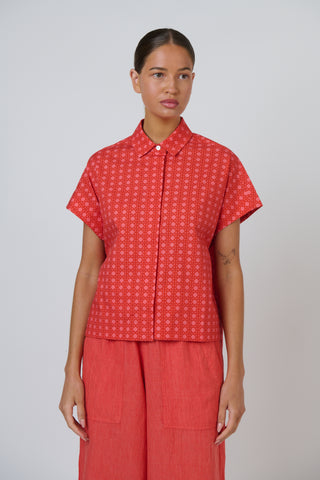 Naturals by O&J - Collared Boxy Top - Cannage
