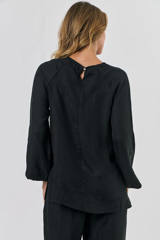 Naturals by O&J - Cupro Long Sleeve Top-Pitch