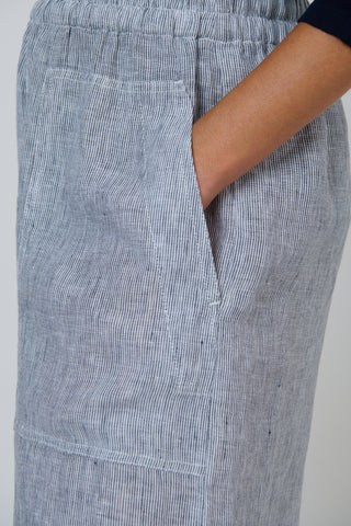 Naturals by O&J - Cropped Linen Pant- Sliver