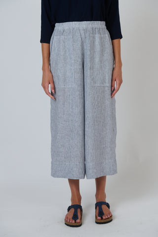 Naturals by O&J - Cropped Linen Pant- Sliver