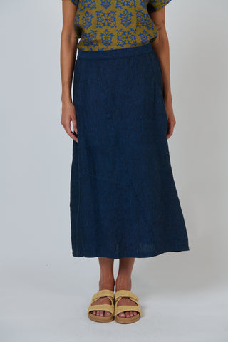 Naturals by O&J - Midi Linen Skirt - Eclipse