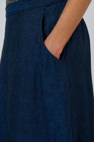 Naturals by O&J - Midi Linen Skirt - Eclipse