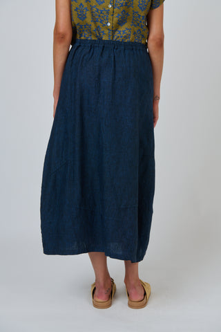 Naturals by O&J - Midi Linen Skirt - Eclipse