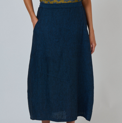 Naturals by O&J - Midi Linen Skirt - Eclipse