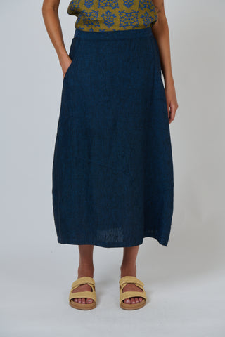Naturals by O&J - Midi Linen Skirt - Eclipse