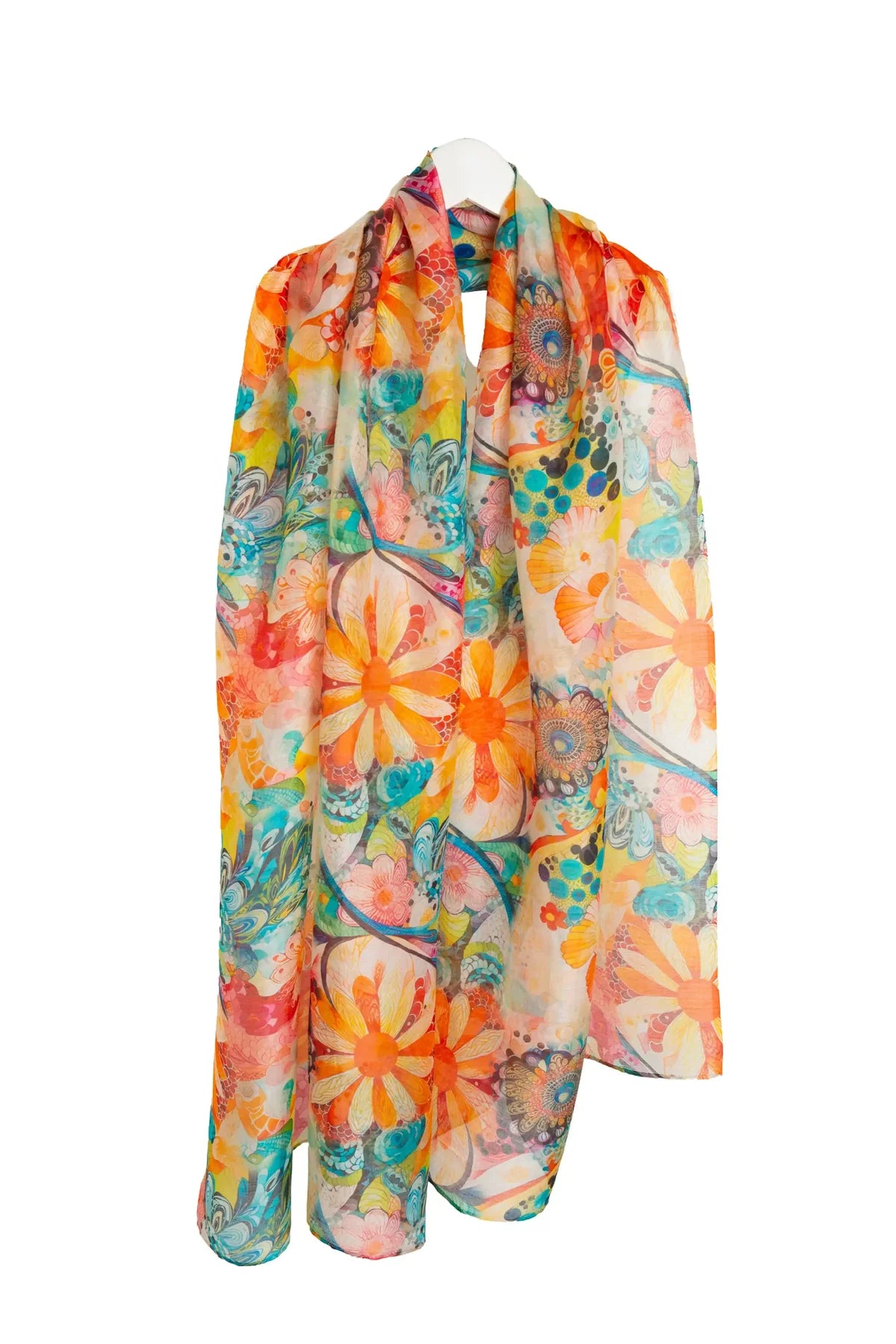 Claire Powell - Silk Modal Scarf-Geisha