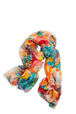 Claire Powell - Silk Modal Scarf-Geisha