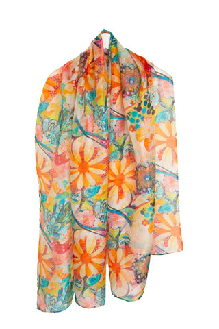 Claire Powell - Silk Modal Scarf-Geisha