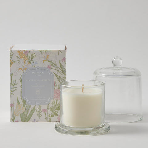 Pilbeam - Glass Cloche Candle-Floral Garden