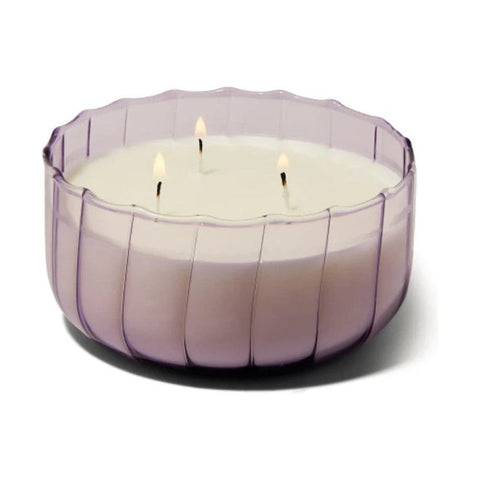 Ribbed Borosilicate Glass  Candle