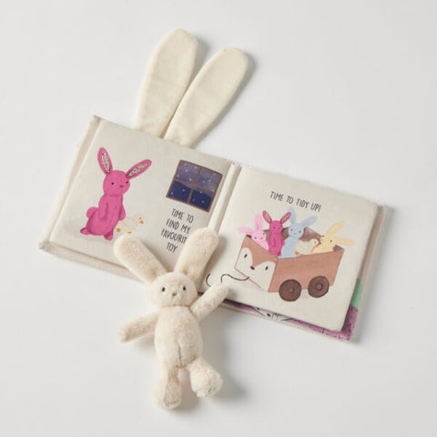 Pilbeam Living - Jiggle & Giggle Goodnight Bunny Activity Book & Toy Set