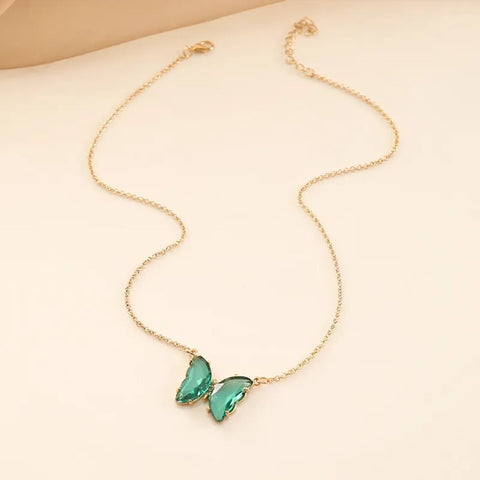 Melange - Butterfly Crystal Necklace