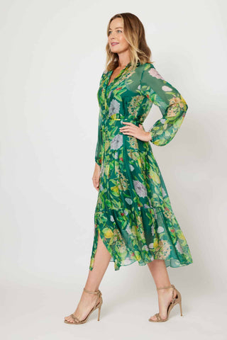 La Strada - Silk/Viscose Tiered Shirt Dress - Gucci