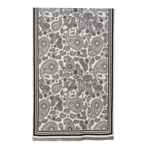 Taylor Hill - Black Paisley Reversible Scarf