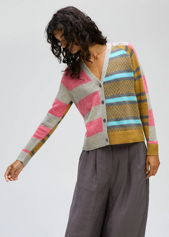 LD+Co - Groove Stripe Cardi-Marl