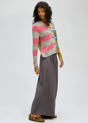 LD+Co - Groove Stripe Cardi-Marl