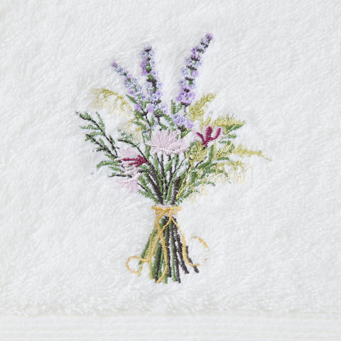 Pilbeam - Hand Towel Set of 2 (1 Plain)- Floral Garden