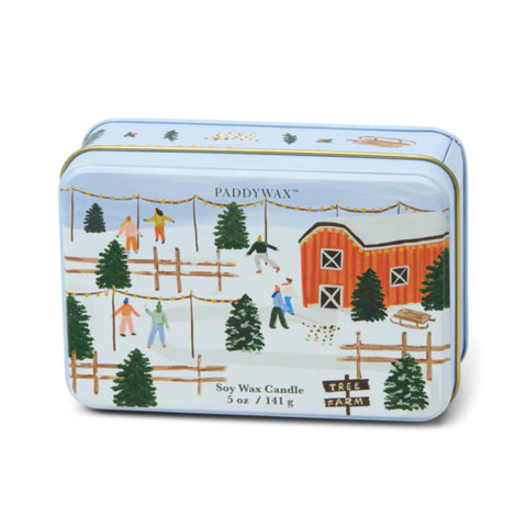 Paddywax - Holiday Tin Candle-Tabac/Pine