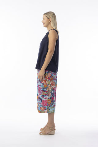 Orientique - Ikebana Wide Leg Cotton Pant