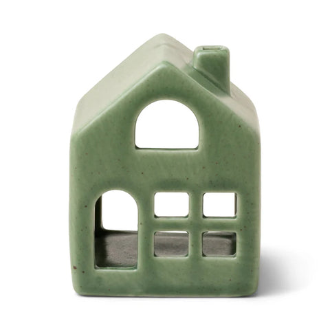 Paddywax - Holiday Town Incense Cone Holder-Green Cottage