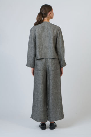 Naturals by O&J - Linen Box Jacket-Tarragon