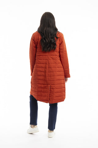 Orientique - Reversible Puffer Coat-Japanese Garden