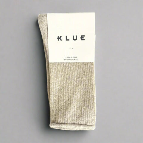 Klue - Glitter Lurex Lyocell Socks-Beige