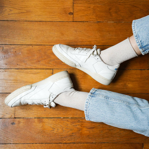 Klue - Glitter Lurex Lyocell Socks-Beige