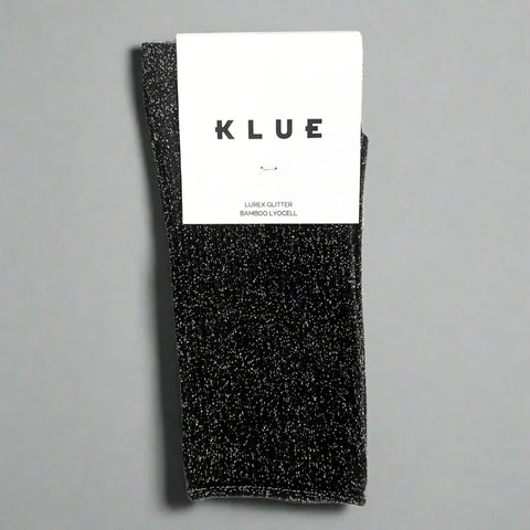 Klue - Glitter Lurex Lyocell Socks-Black