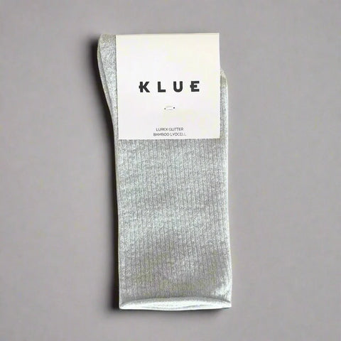Klue - Glitter Lurex Lyocell Socks-White