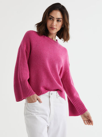 LD+Co - Wide Sleeve Crew - Grape