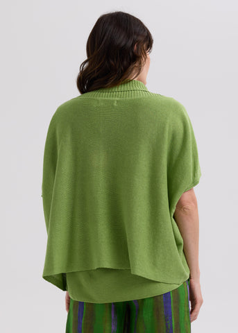 LD+Co - Linen Tie Cardi-Leaf